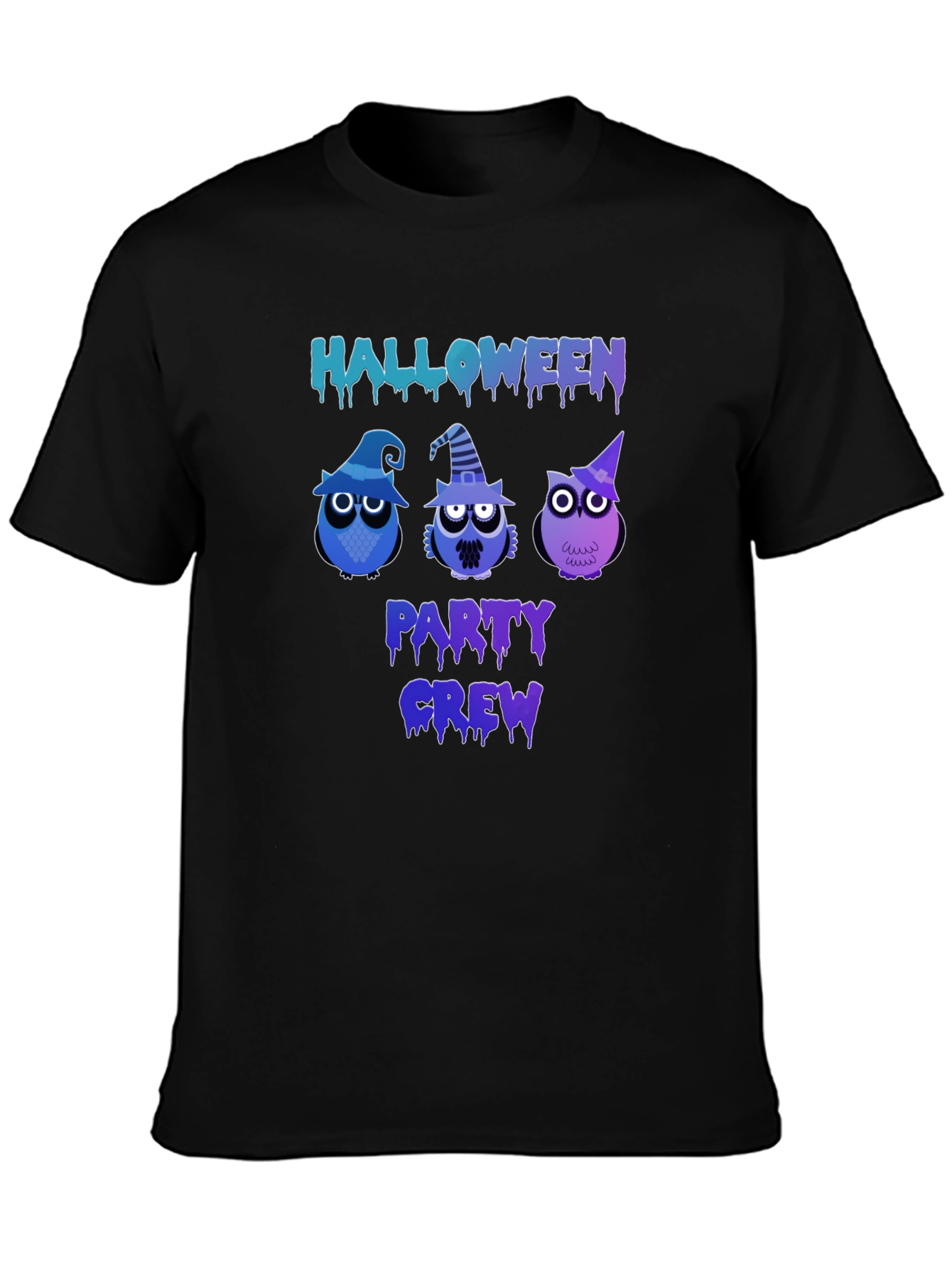 Halloween Party Crew Owls Graphic T-Shirt