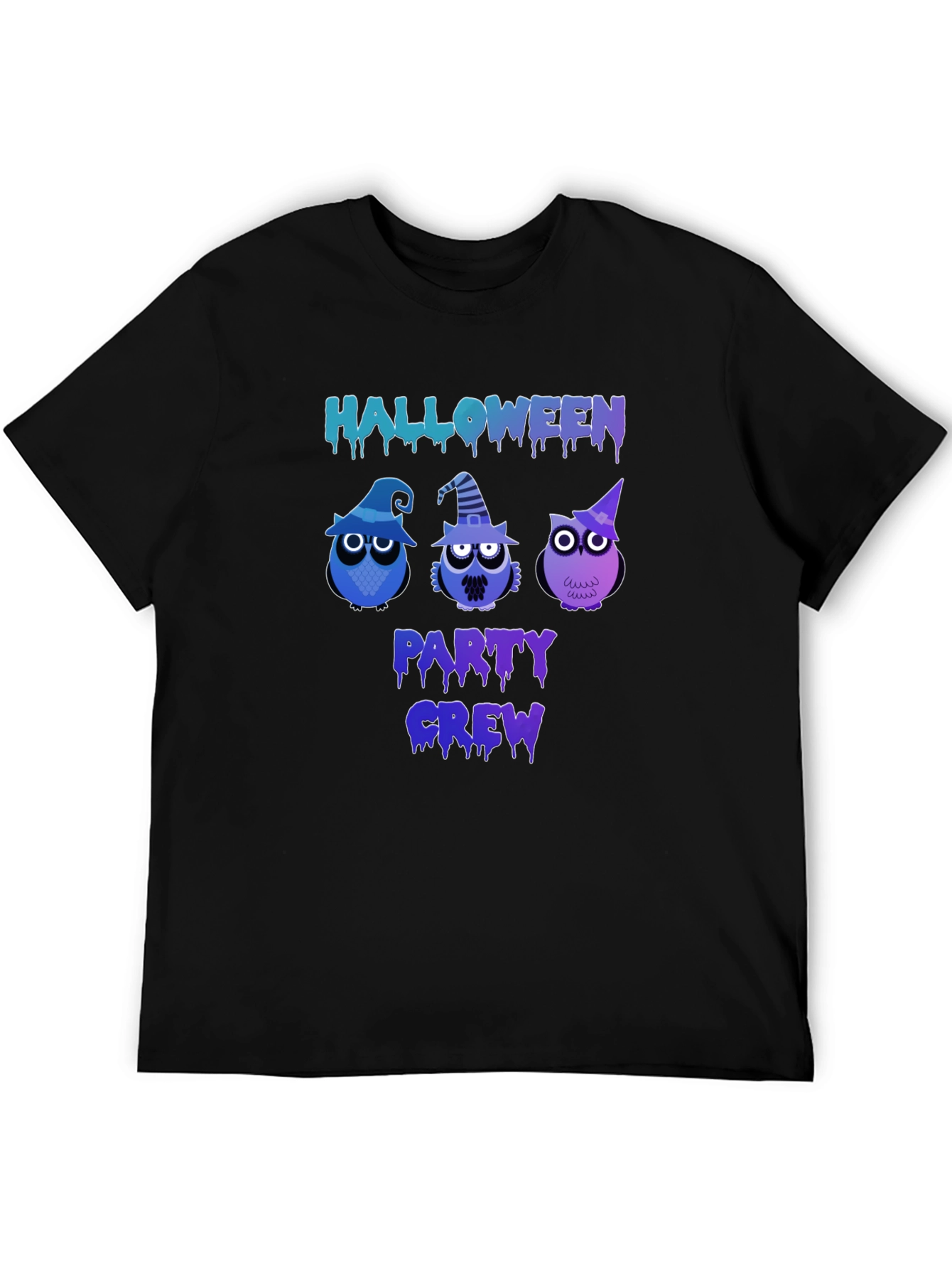 Halloween Party Crew Owls Graphic T-Shirt
