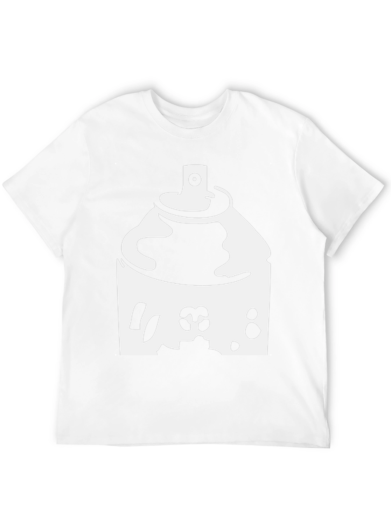 Spray Paint Graphic Tee - Black Cotton Shirt