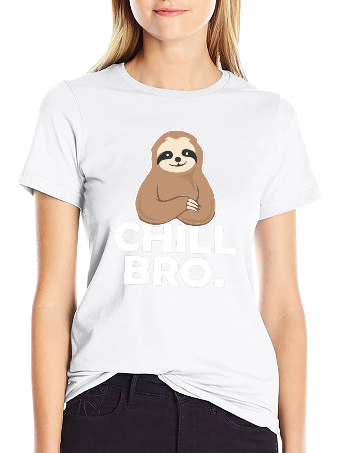 Chill Bro Sloth Graphic Tee - Relaxed Comfort