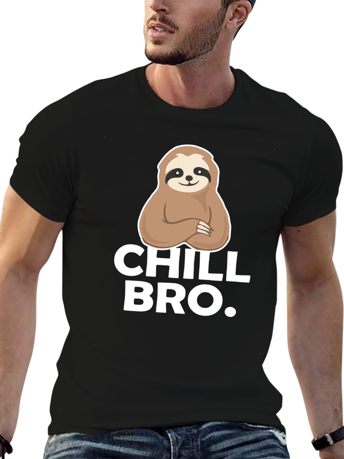 Chill Bro Sloth Graphic Tee - Relaxed Comfort