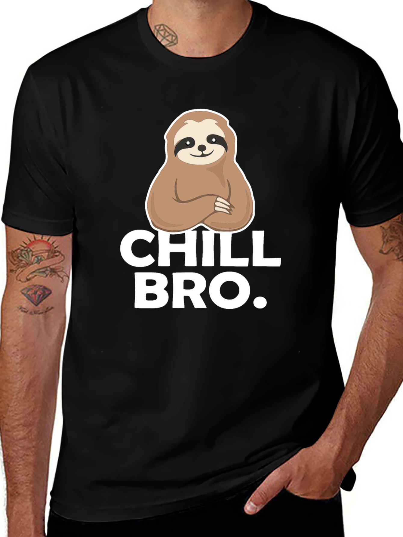 Chill Bro Sloth Graphic Tee - Relaxed Comfort