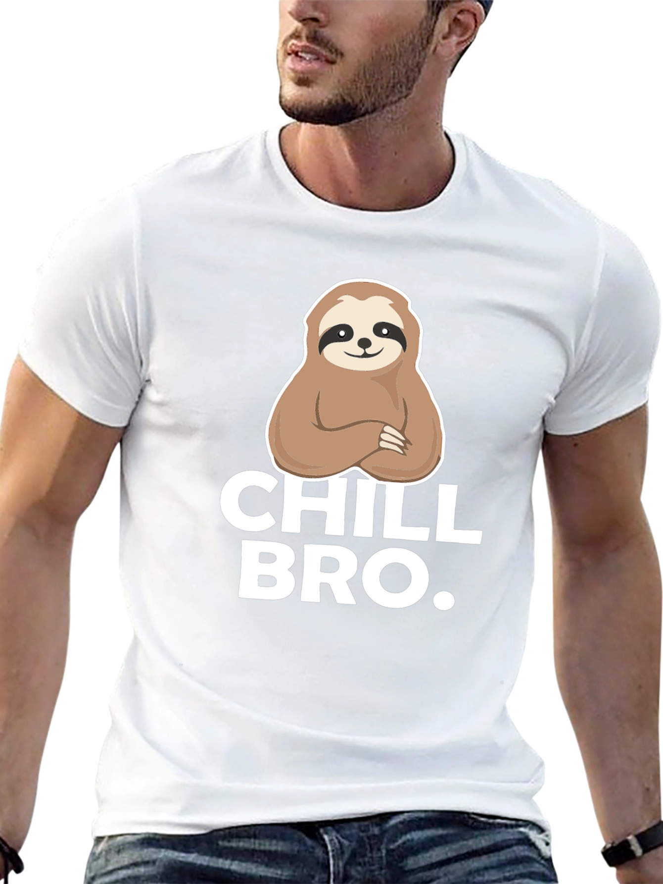 Chill Bro Sloth Graphic Tee - Relaxed Comfort