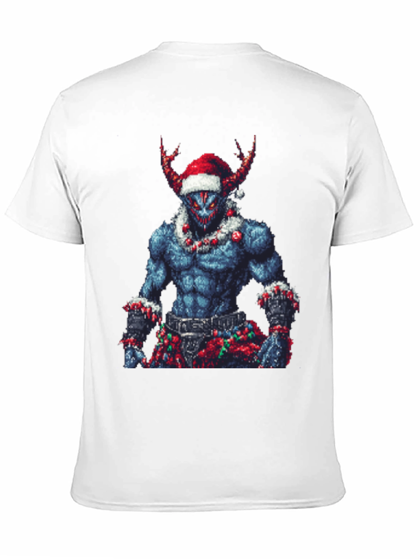Pixel Art Christmas Demon Graphic Tee