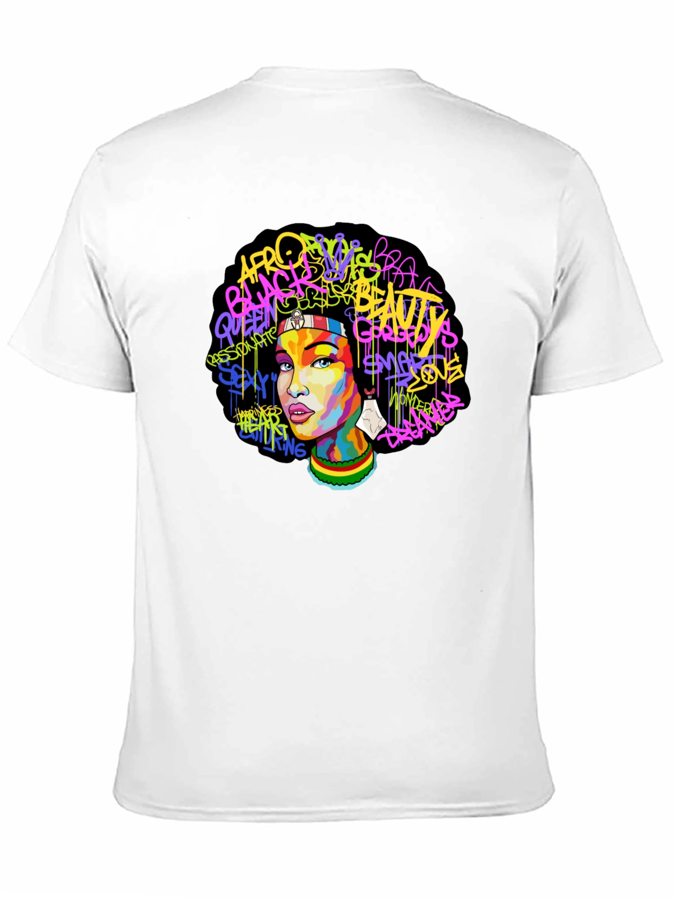 Black Afro Beauty Graphic Tee - Stylish Streetwear