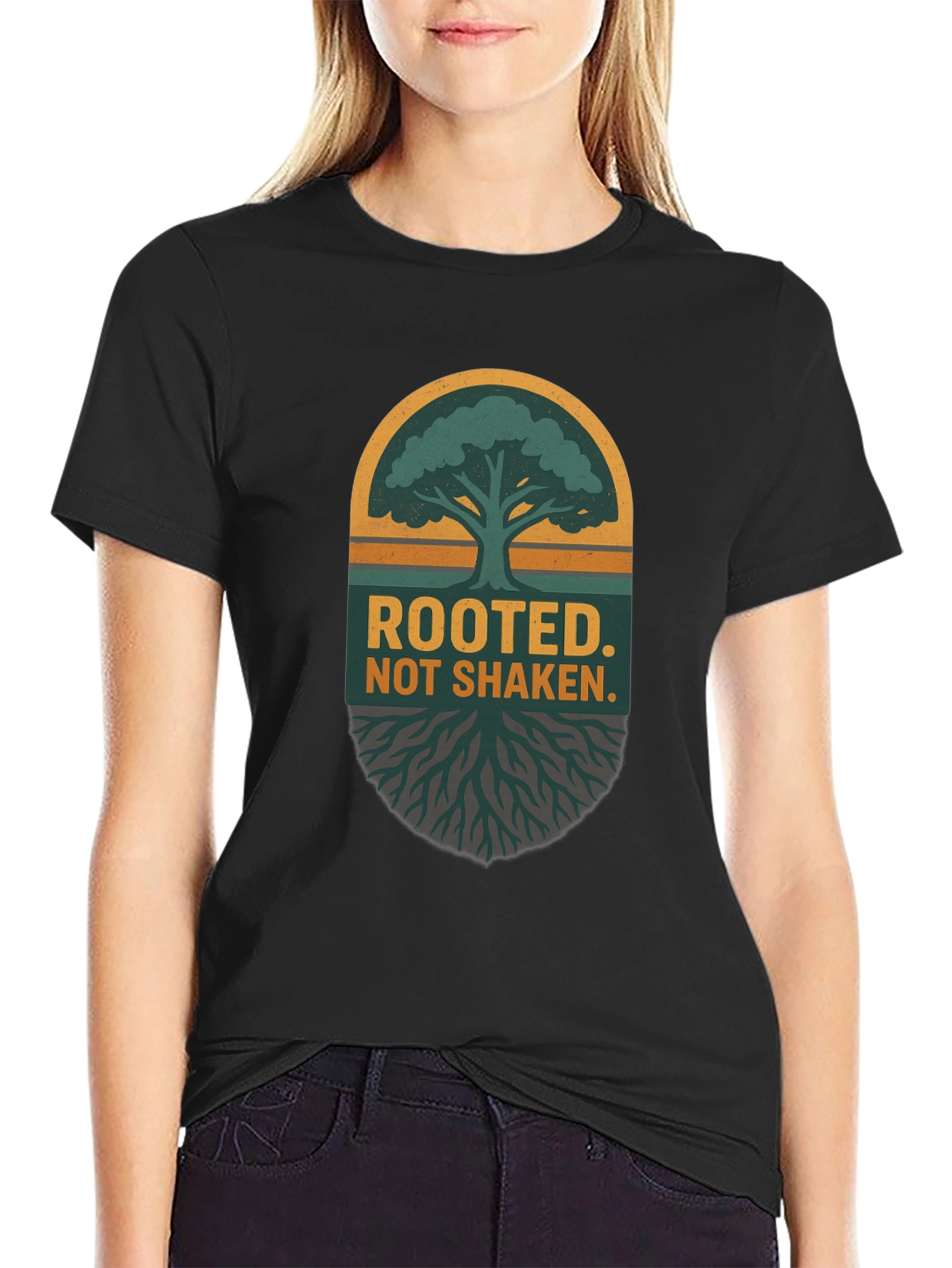 Rooted Not Shaken Tree Graphic T-Shirt