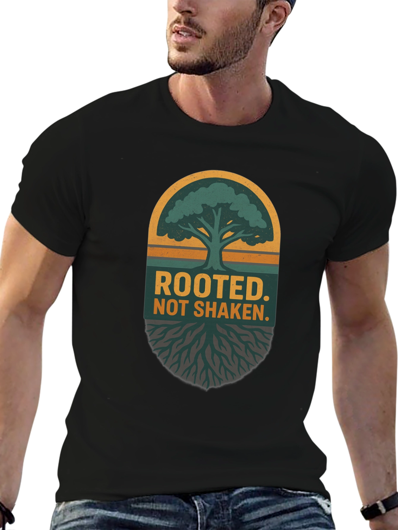 Rooted Not Shaken Tree Graphic T-Shirt