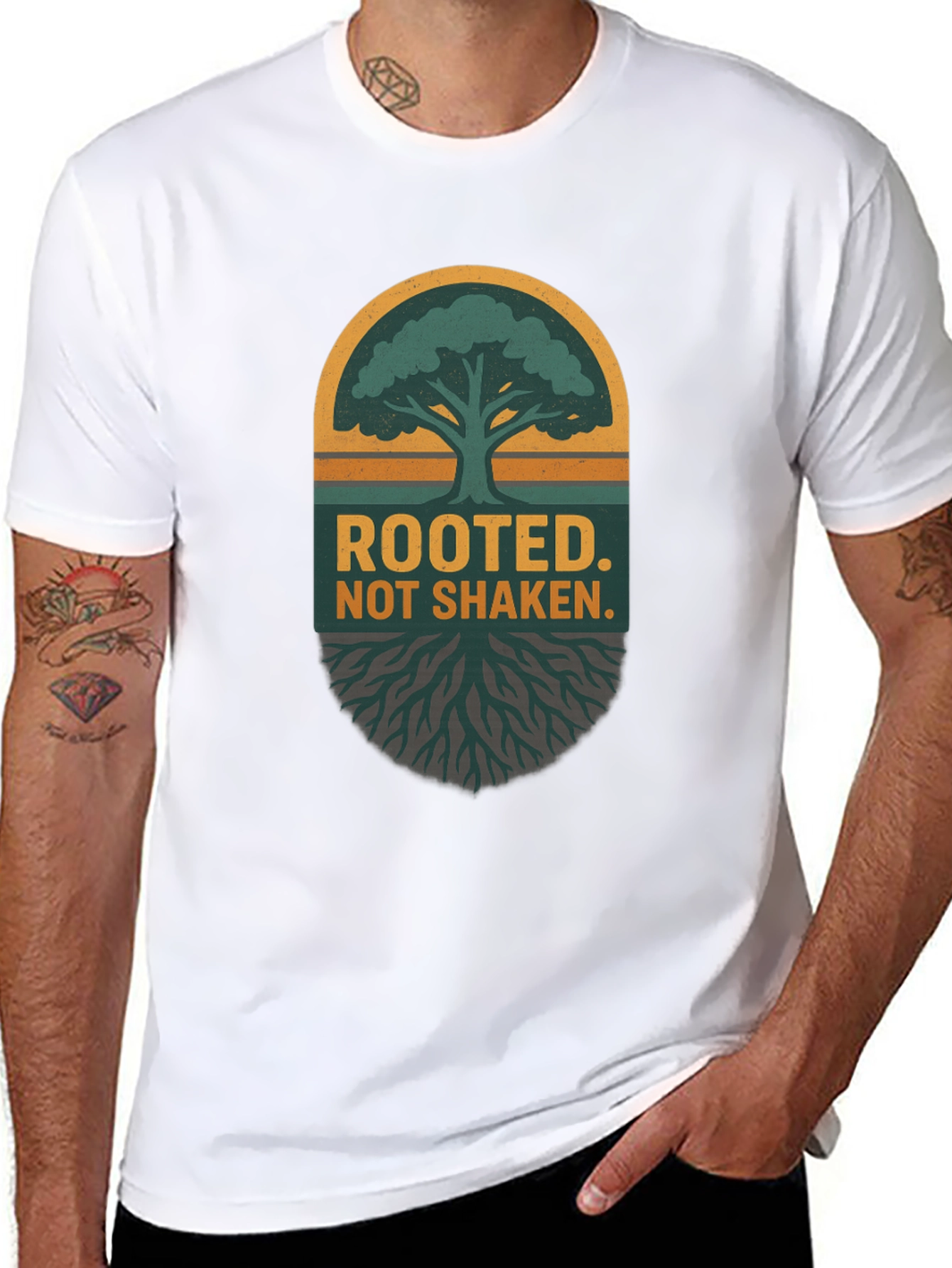 Rooted Not Shaken Tree Graphic T-Shirt