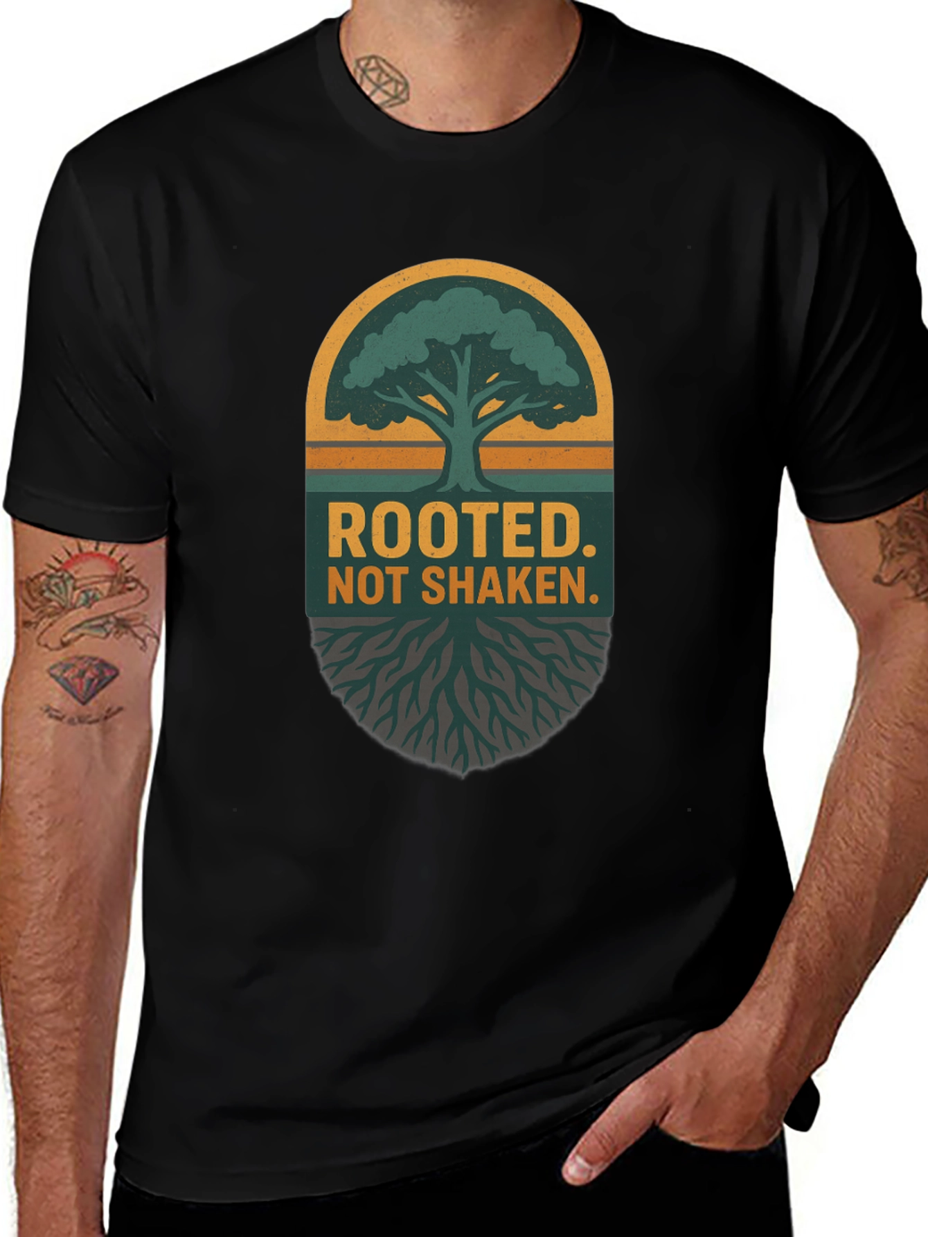 Rooted Not Shaken Tree Graphic T-Shirt