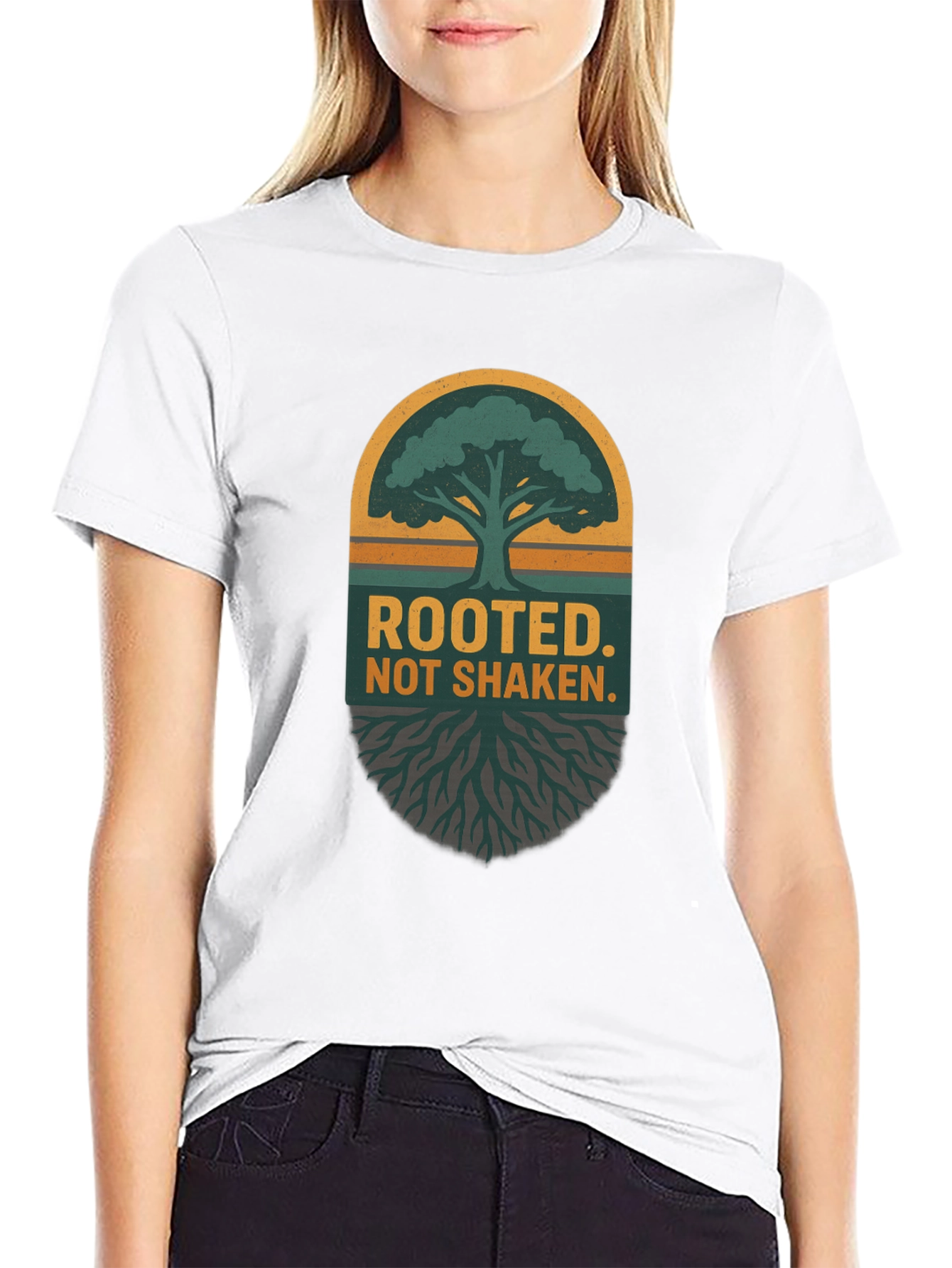 Rooted Not Shaken Tree Graphic T-Shirt