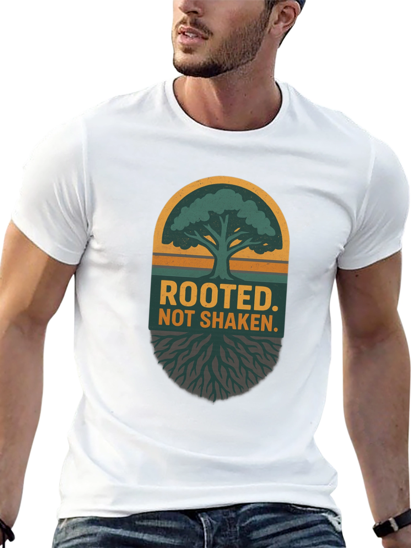 Rooted Not Shaken Tree Graphic T-Shirt