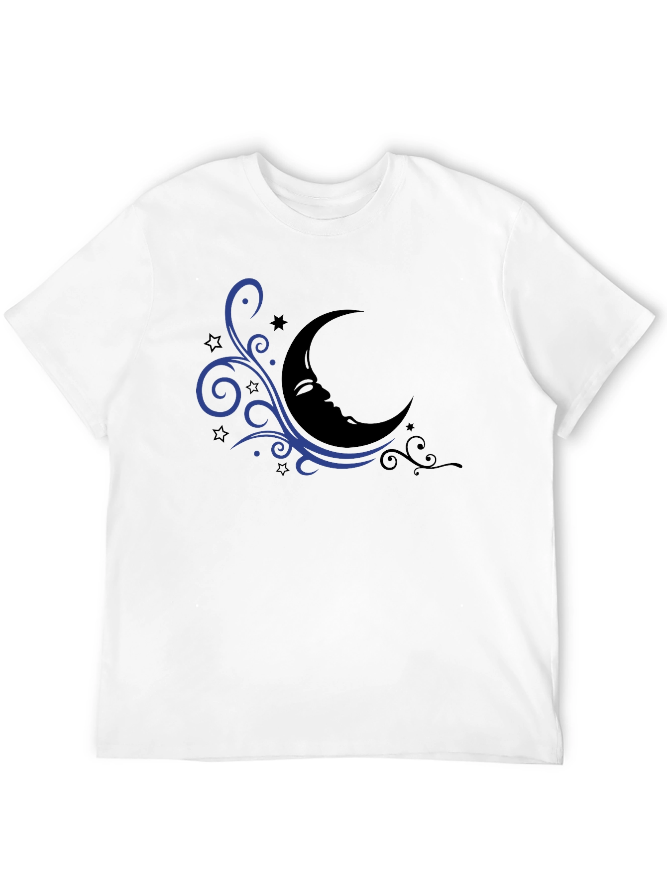 Moon & Stars Graphic Black T-Shirt