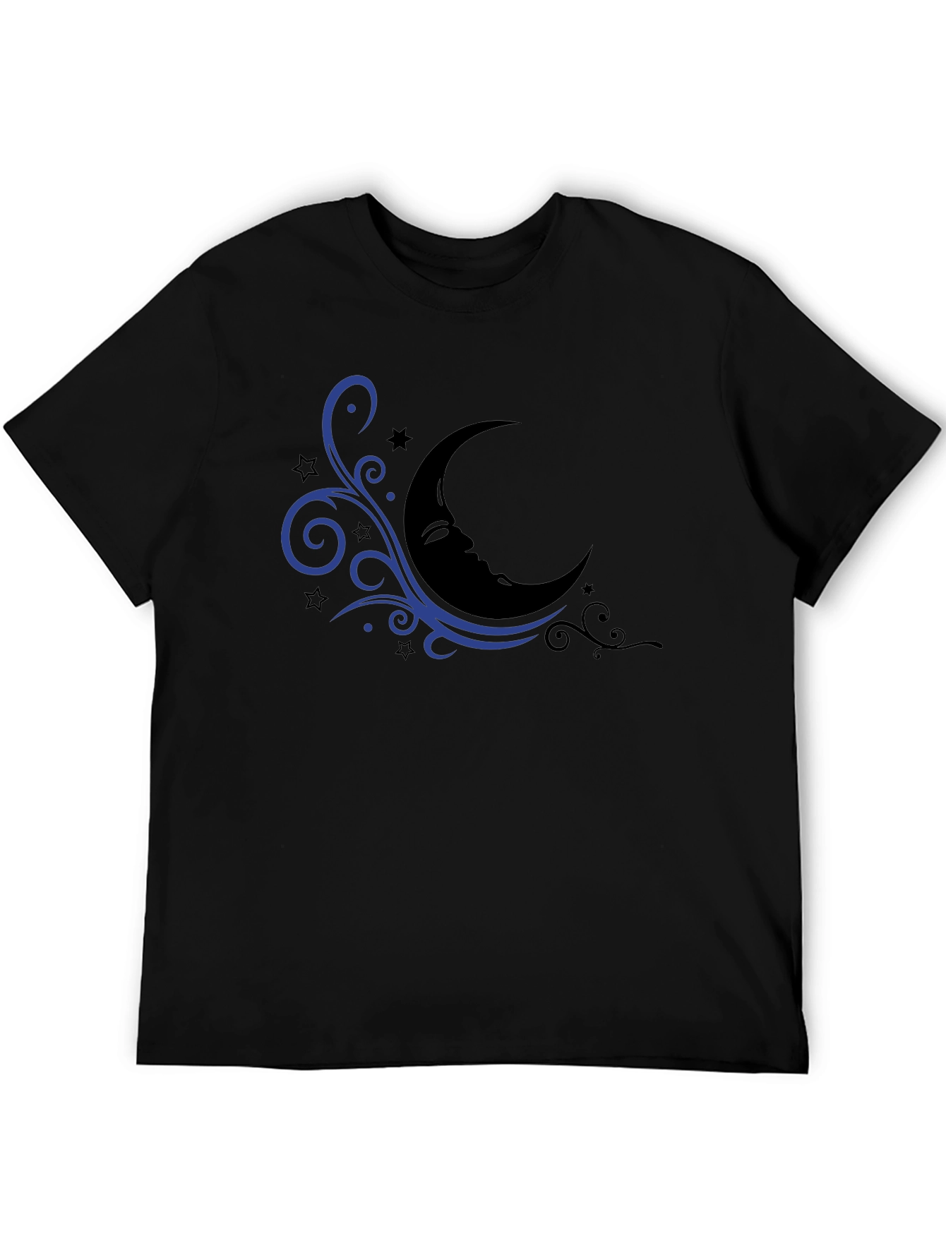 Moon & Stars Graphic Black T-Shirt