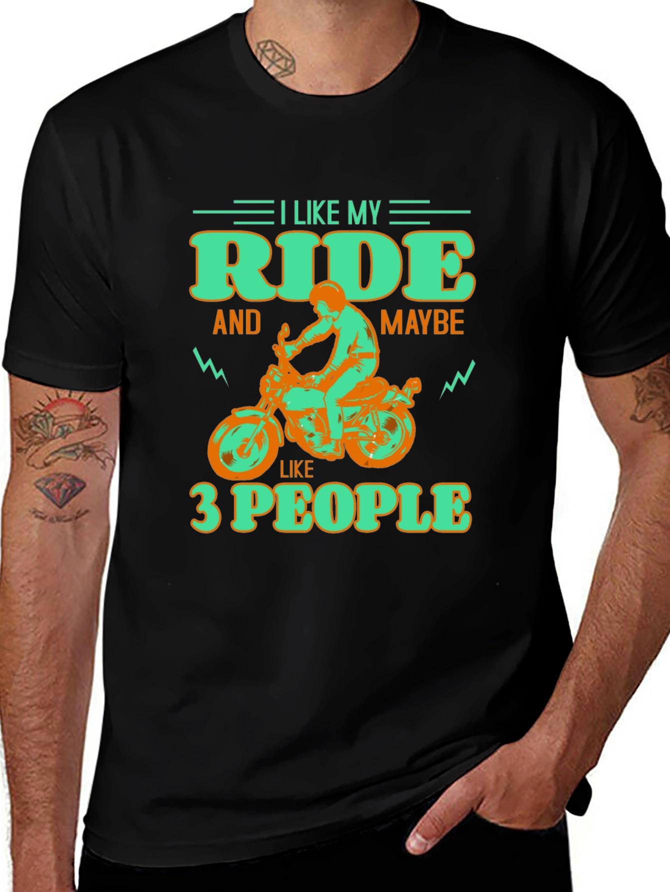 I Like My Ride Motorcycle Graphic T-Shirt