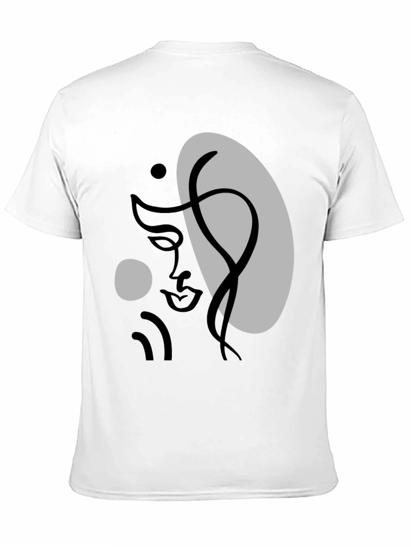 Abstract Face Graphic Tee - Modern Art T-Shirt