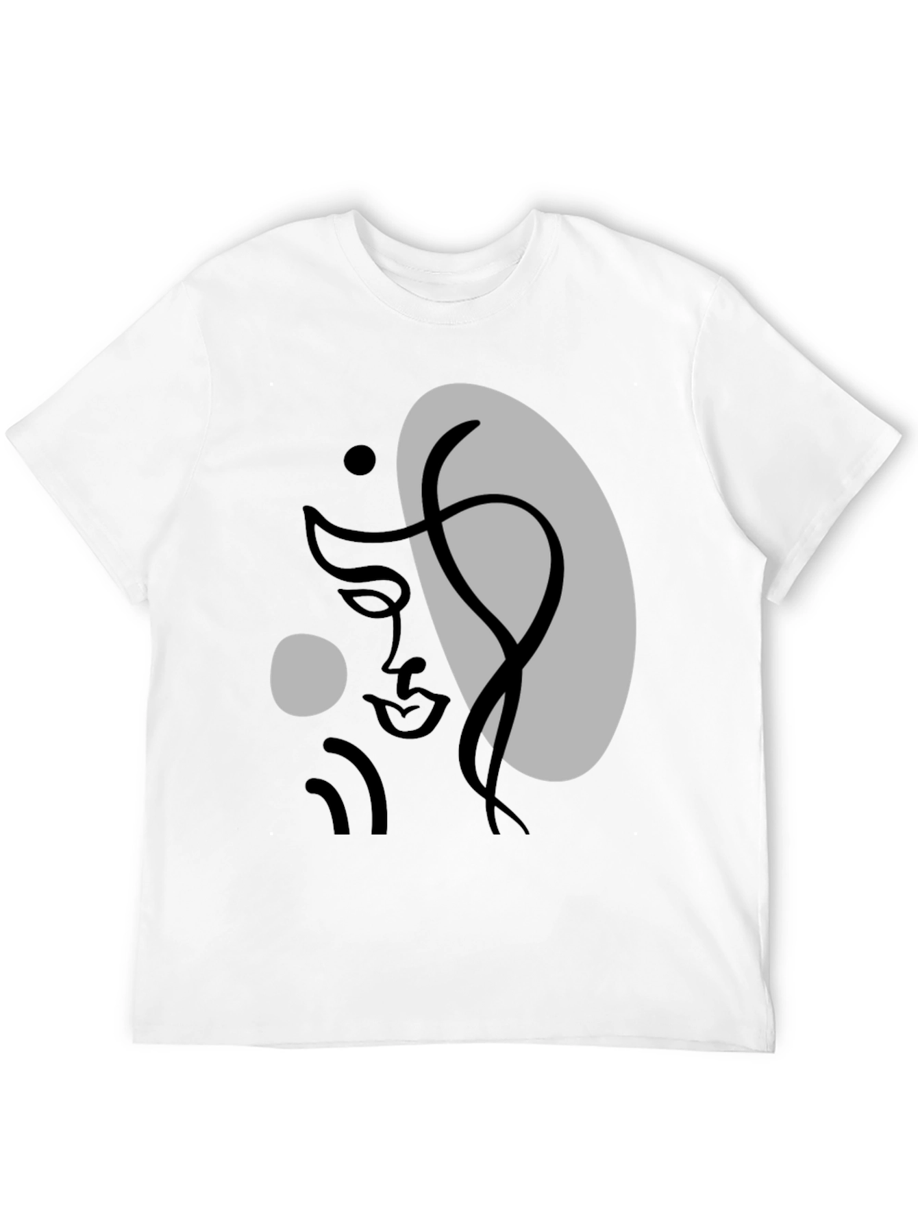 Abstract Face Graphic Tee - Modern Art T-Shirt