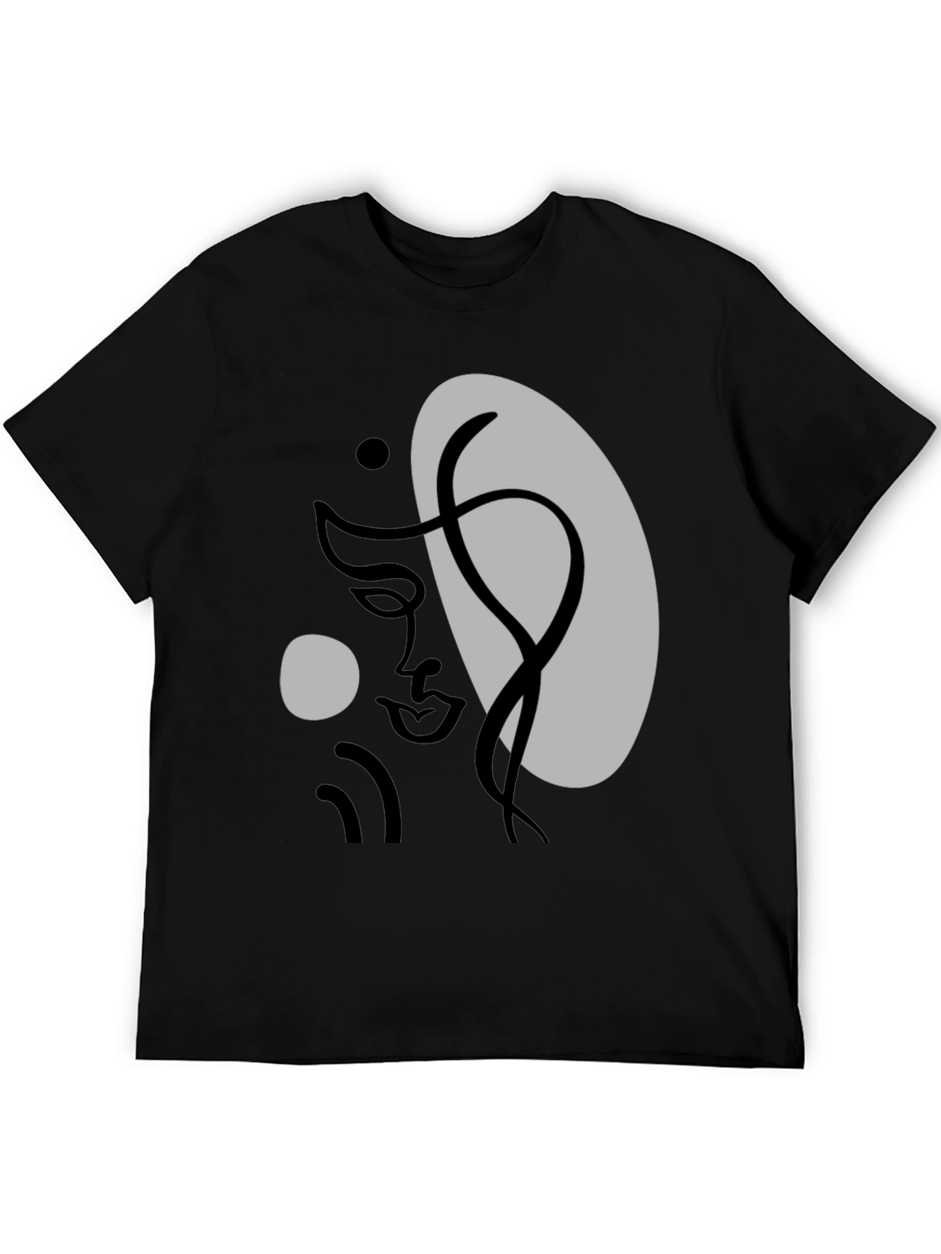 Abstract Face Graphic Tee - Modern Art T-Shirt