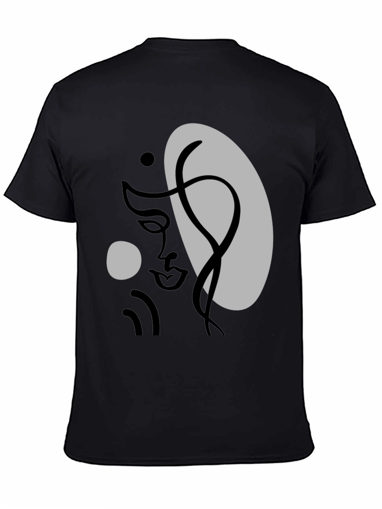 Abstract Face Graphic Tee - Modern Art T-Shirt