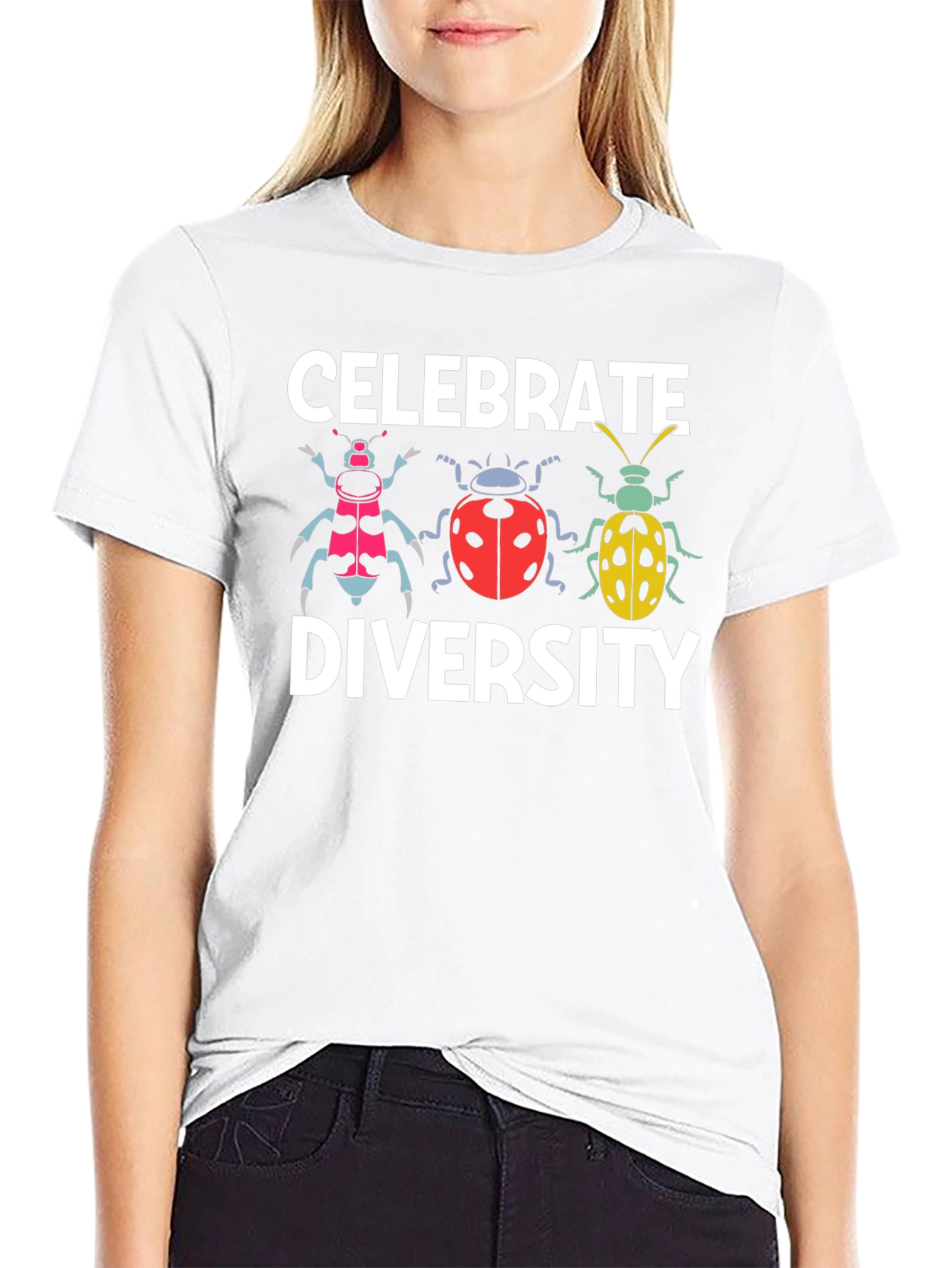 Celebrate Diversity Beetle Graphic T-Shirt