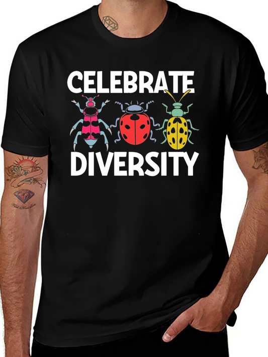 Celebrate Diversity Beetle Graphic T-Shirt