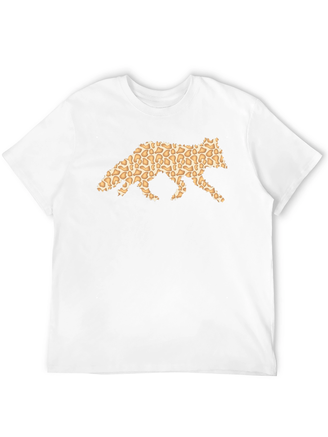 Cool Leopard Print Fox Graphic T-Shirt