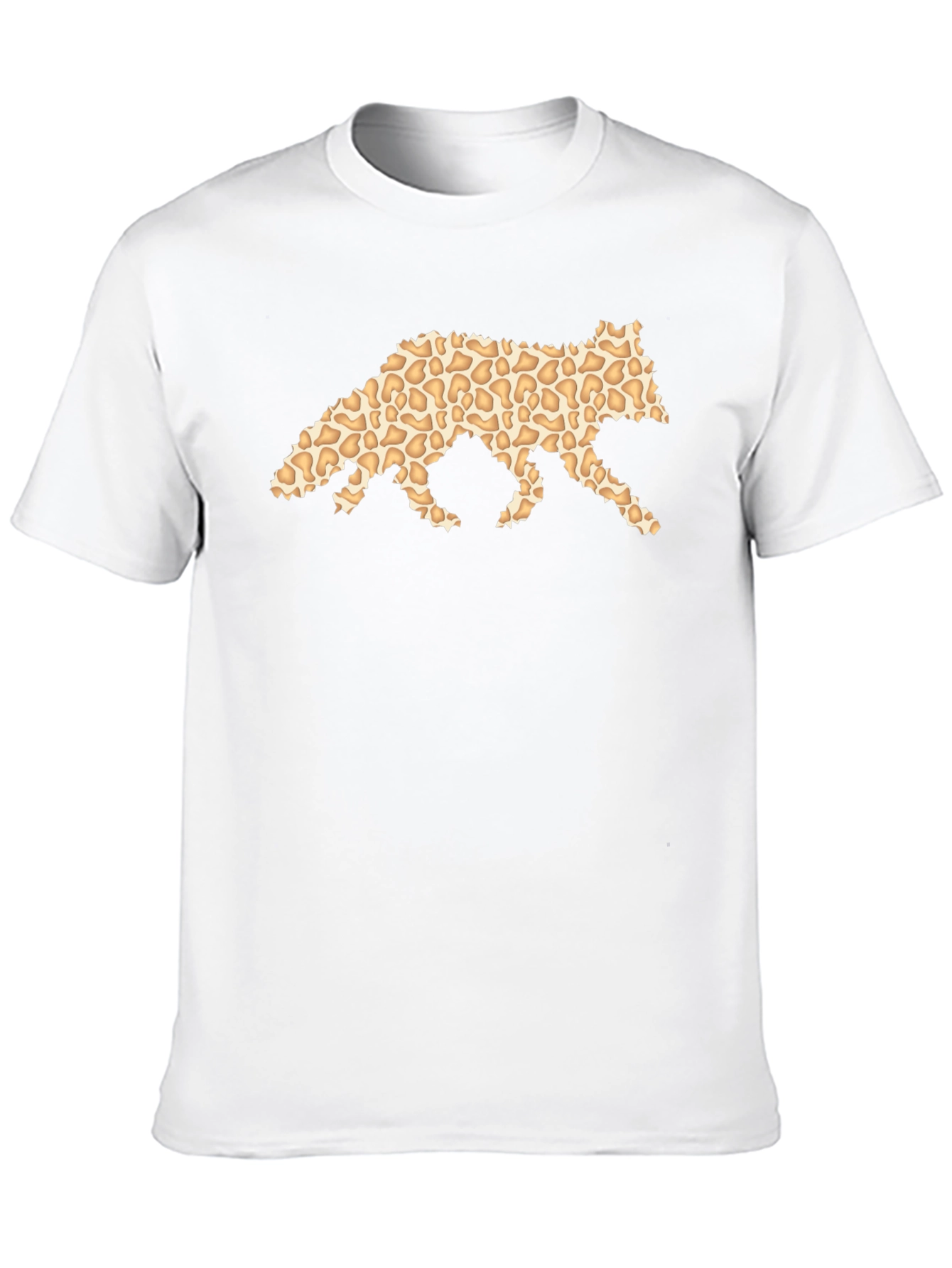 Cool Leopard Print Fox Graphic T-Shirt