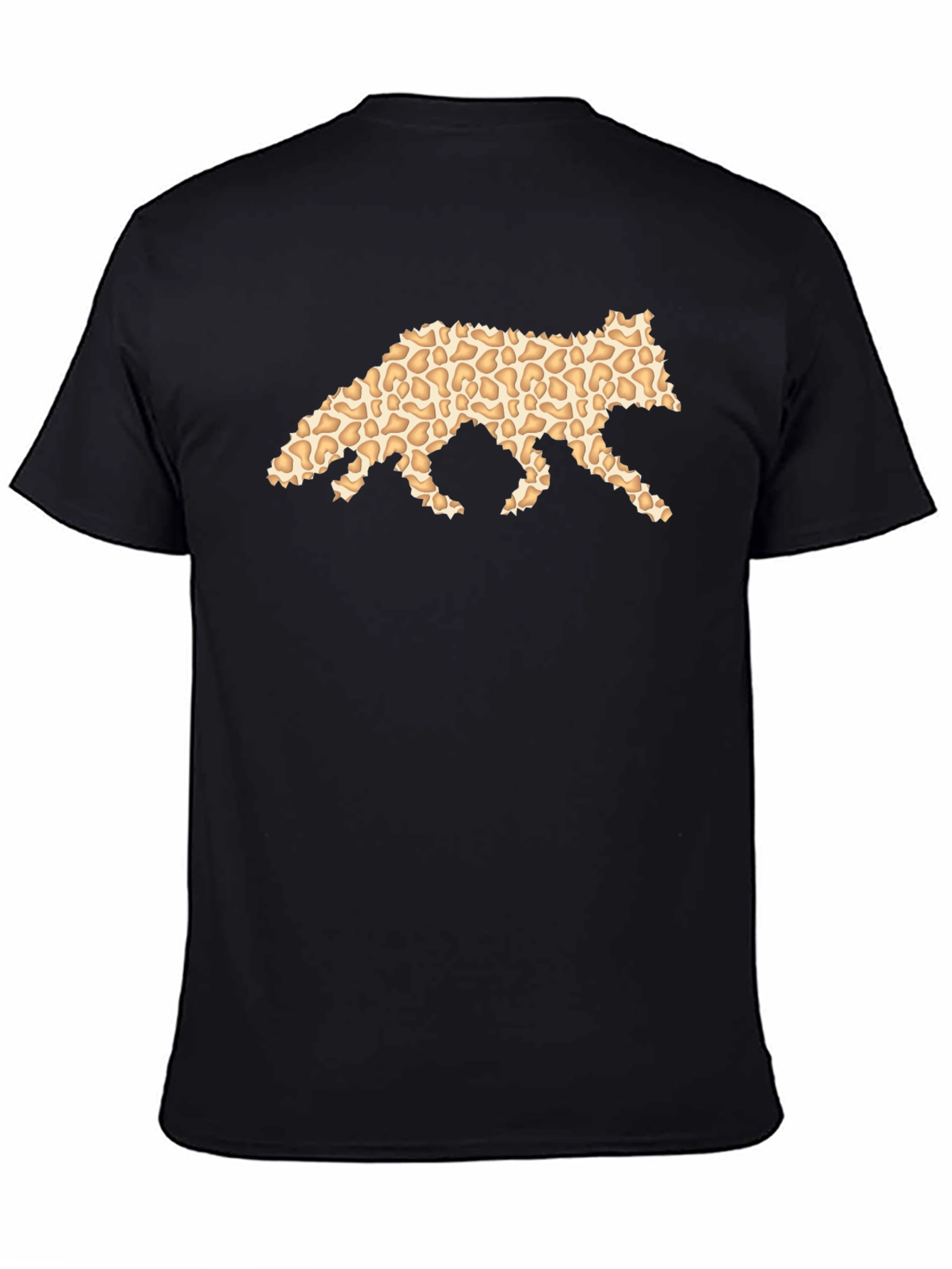 Cool Leopard Print Fox Graphic T-Shirt