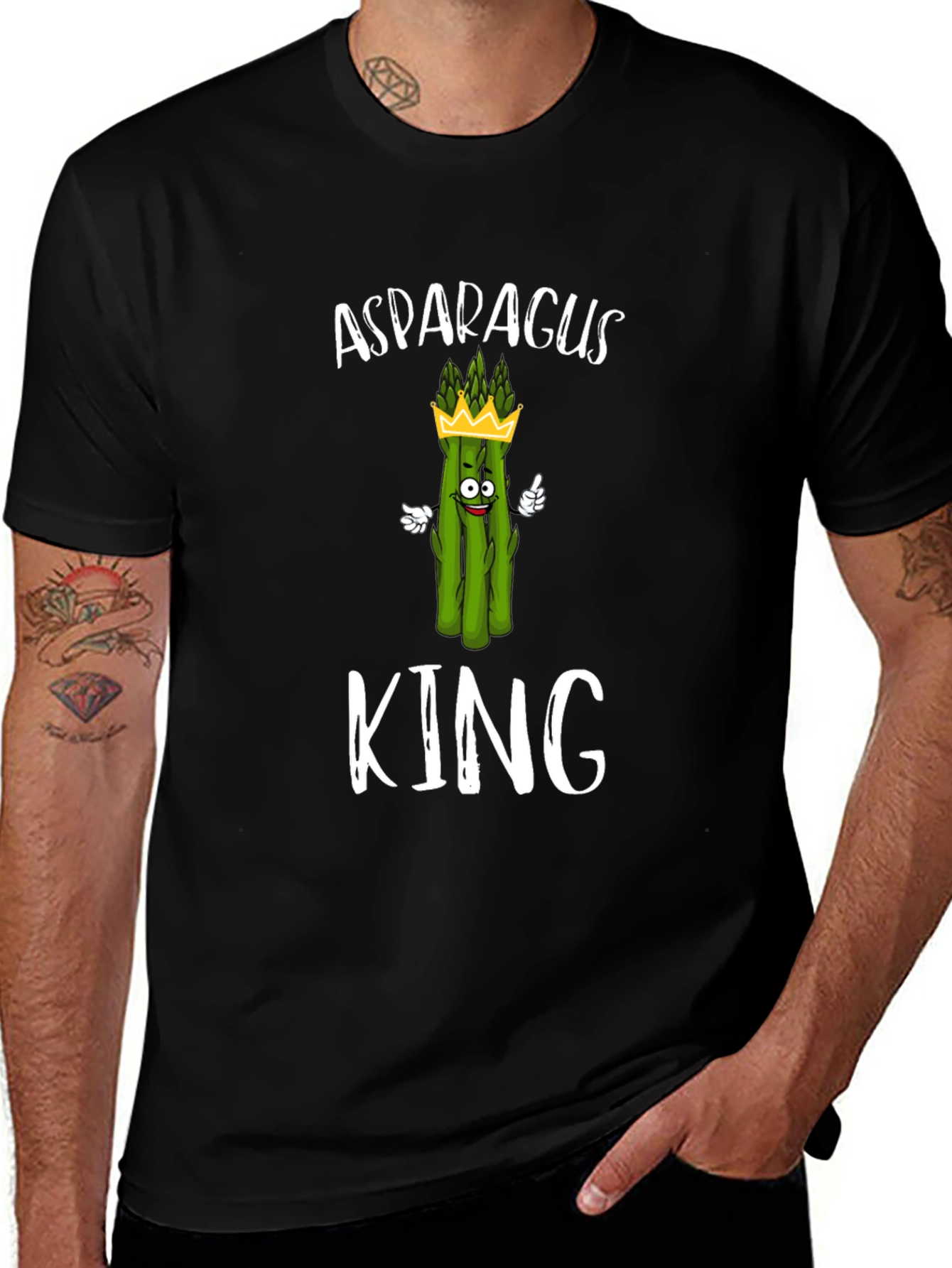 Asparagus King T-Shirt - Funny Vegetable Graphic Tee