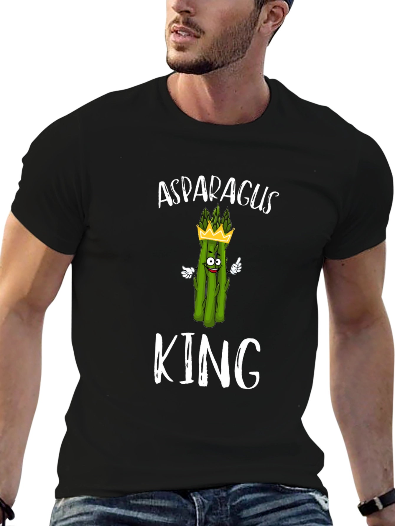 Asparagus King T-Shirt - Funny Vegetable Graphic Tee