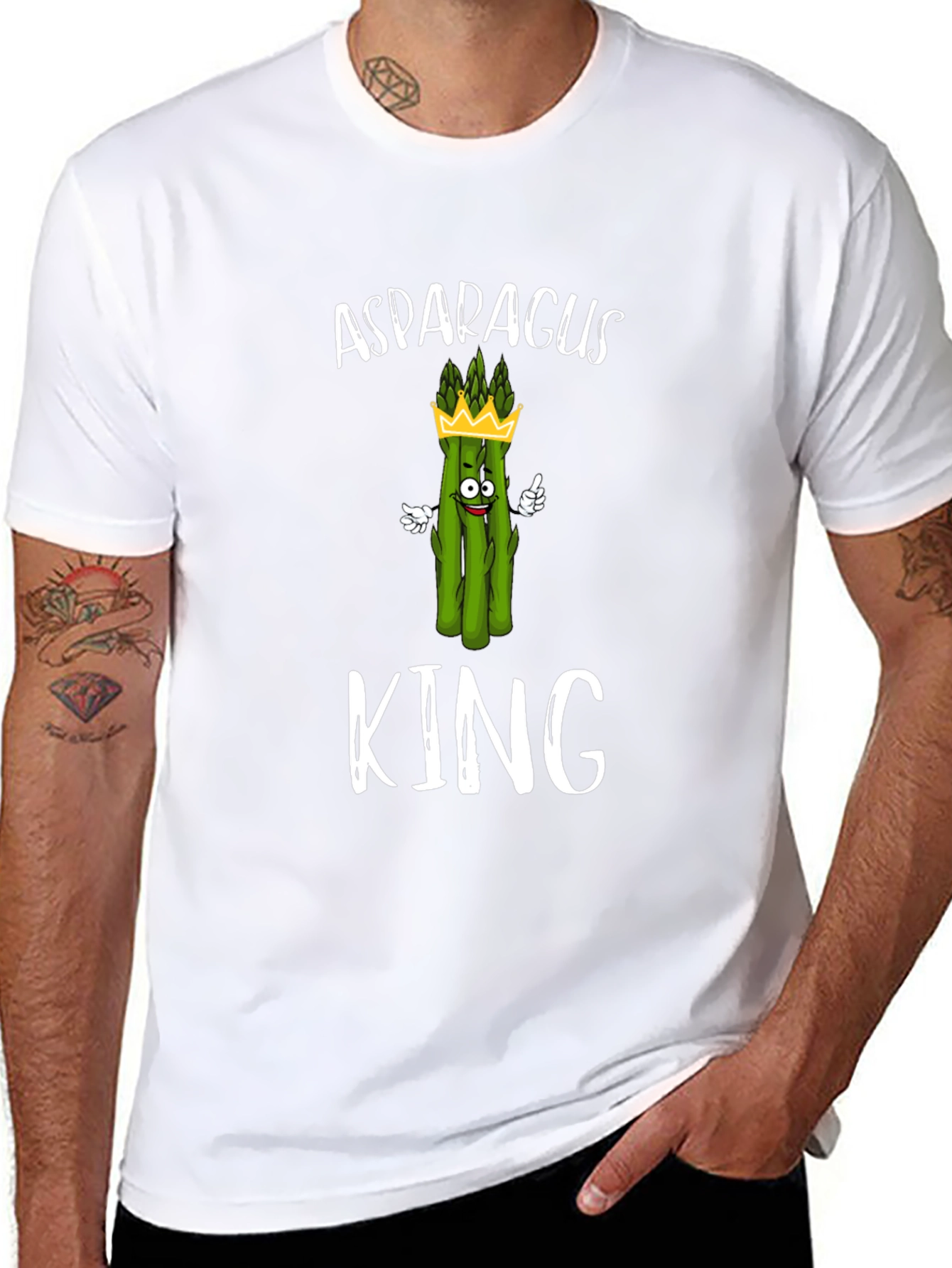 Asparagus King T-Shirt - Funny Vegetable Graphic Tee