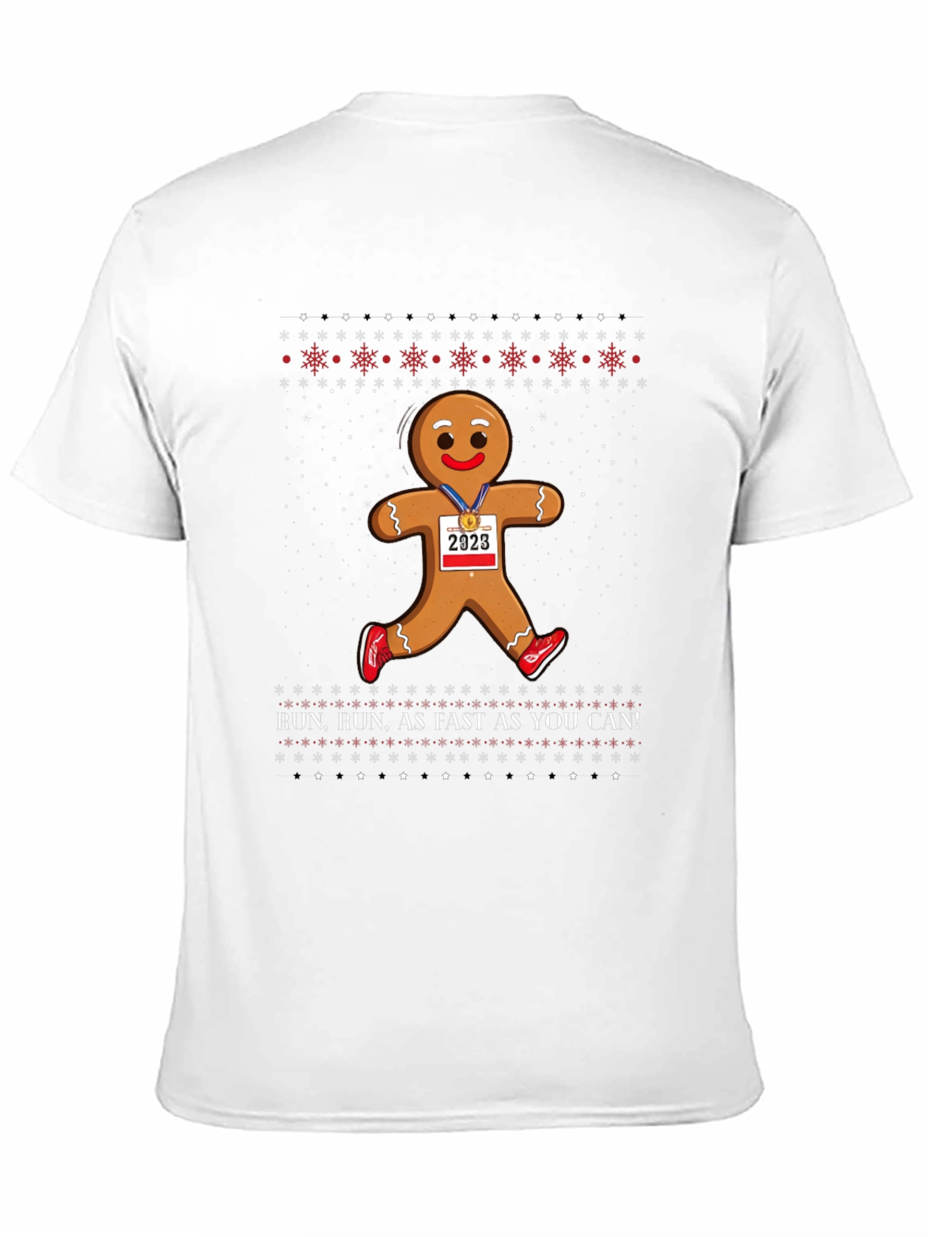 Gingerbread Man Run Christmas Tee