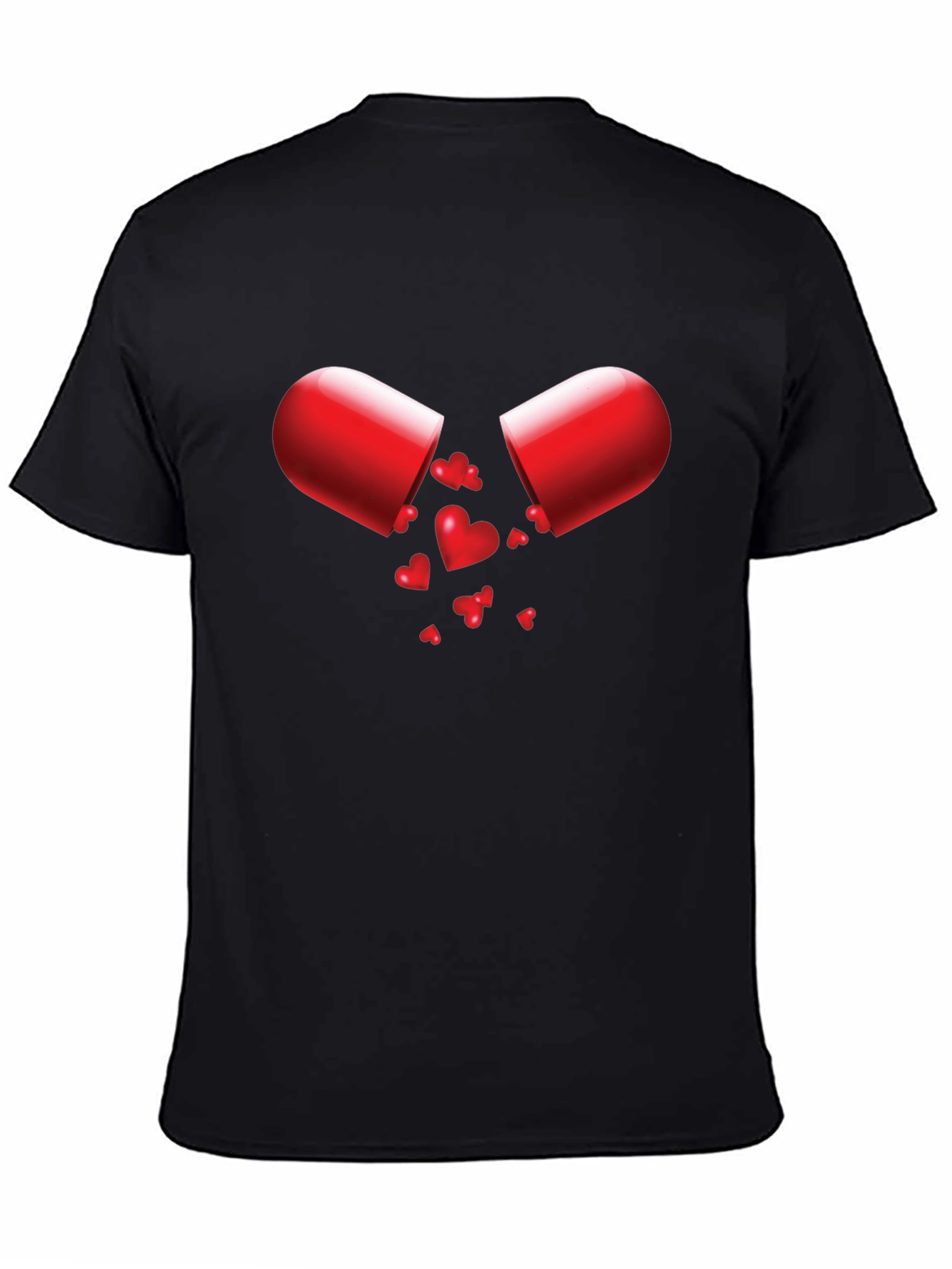 Love Capsule Graphic Tee - Heart Pill Design