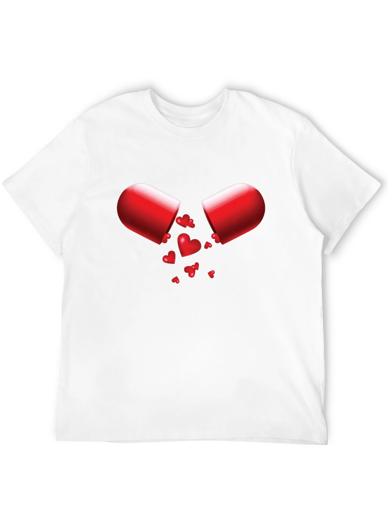 Love Capsule Graphic Tee - Heart Pill Design