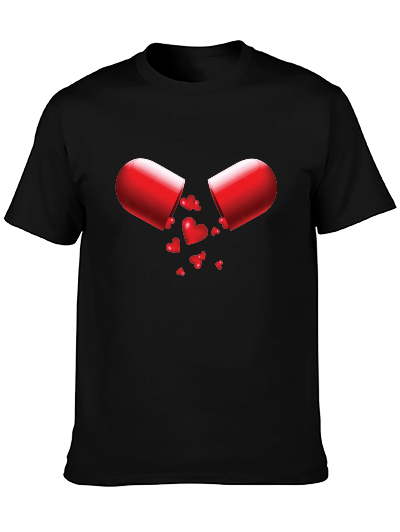 Love Capsule Graphic Tee - Heart Pill Design