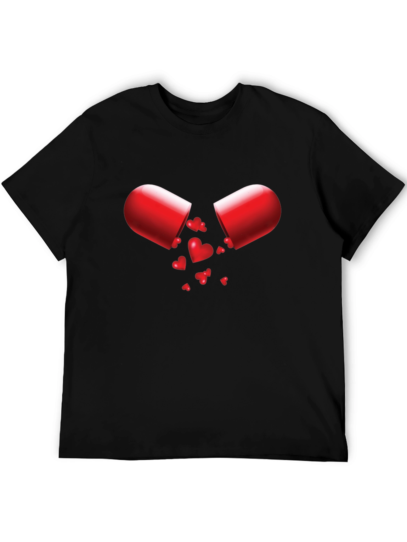 Love Capsule Graphic Tee - Heart Pill Design
