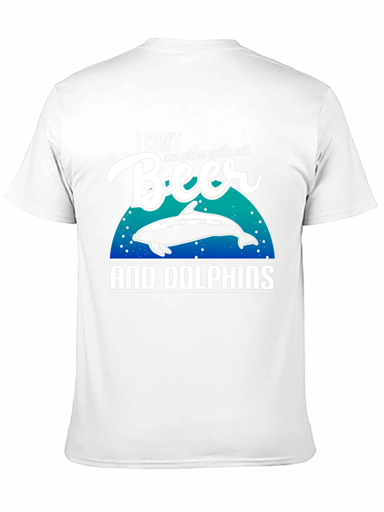 Beer & Dolphins T-Shirt - Humorous Graphic Tee