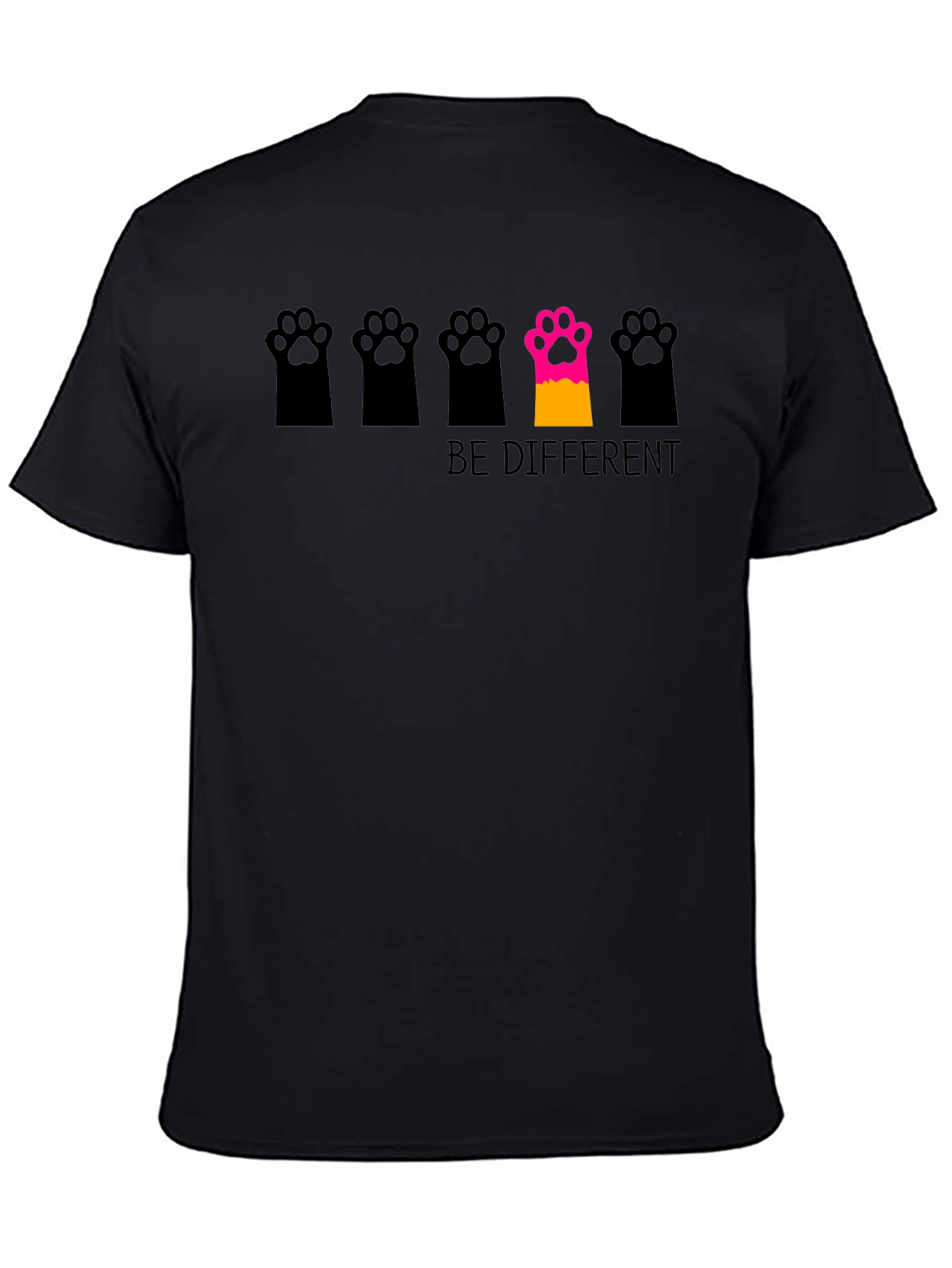 Be Different Paw Print Graphic T-Shirt