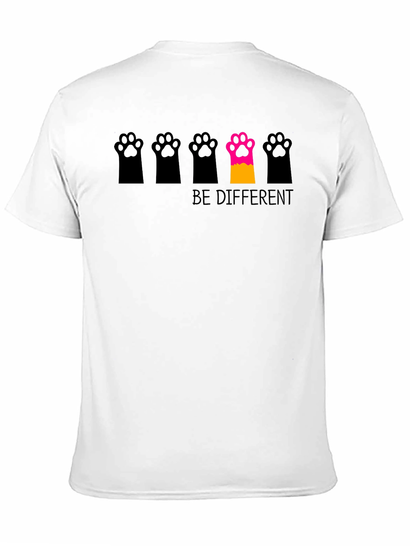 Be Different Paw Print Graphic T-Shirt