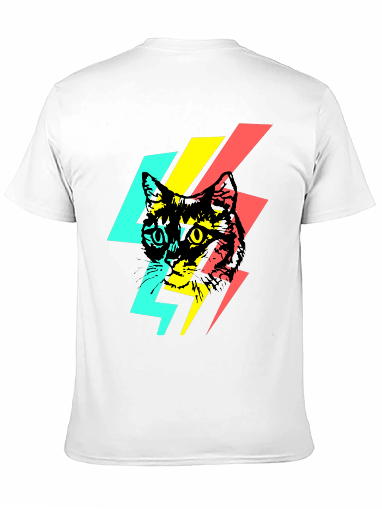 Cool Cat Lightning Bolt Graphic Tee - Black