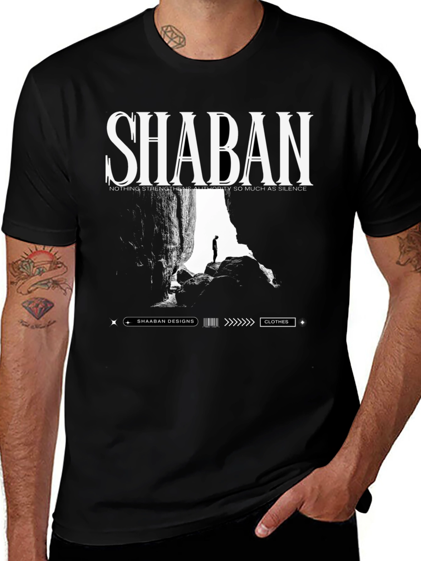 Shaban Graphic Print Black T-Shirt