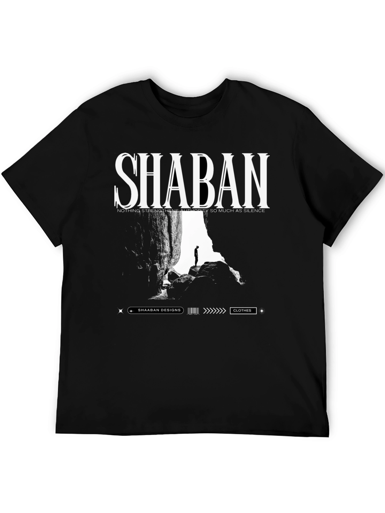 Shaban Graphic Print Black T-Shirt