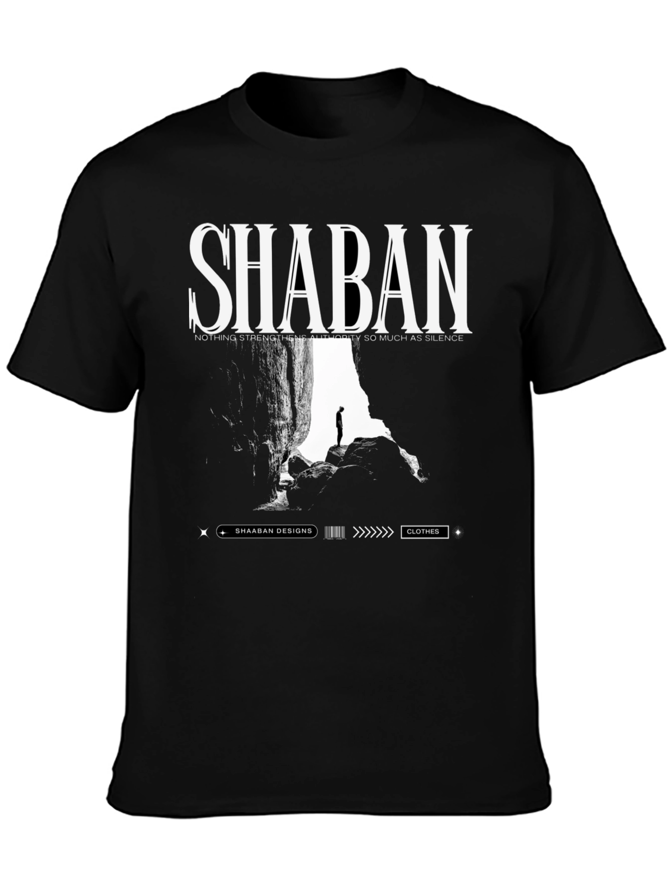 Shaban Graphic Print Black T-Shirt