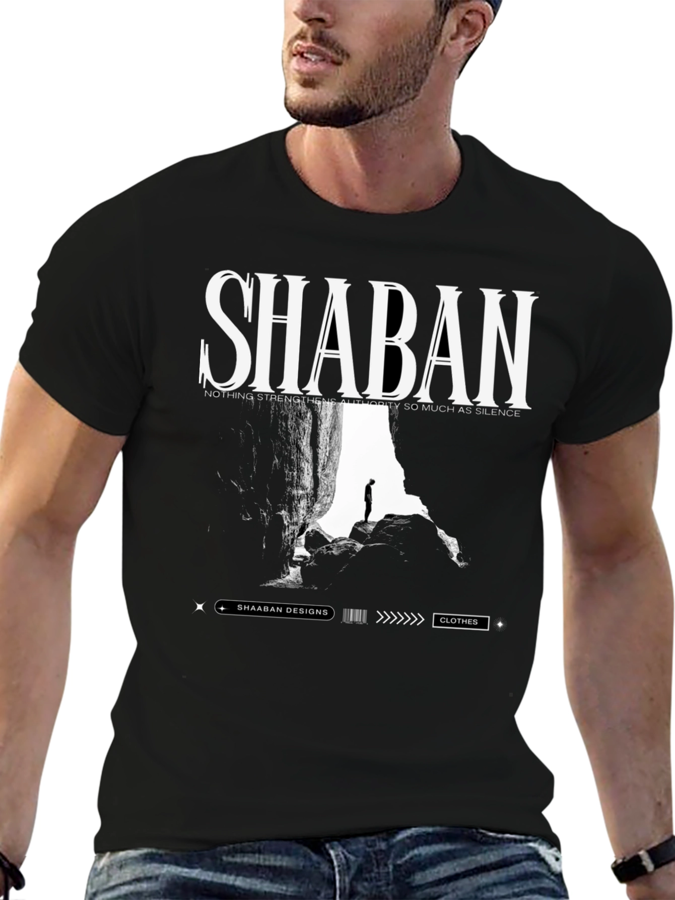 Shaban Graphic Print Black T-Shirt