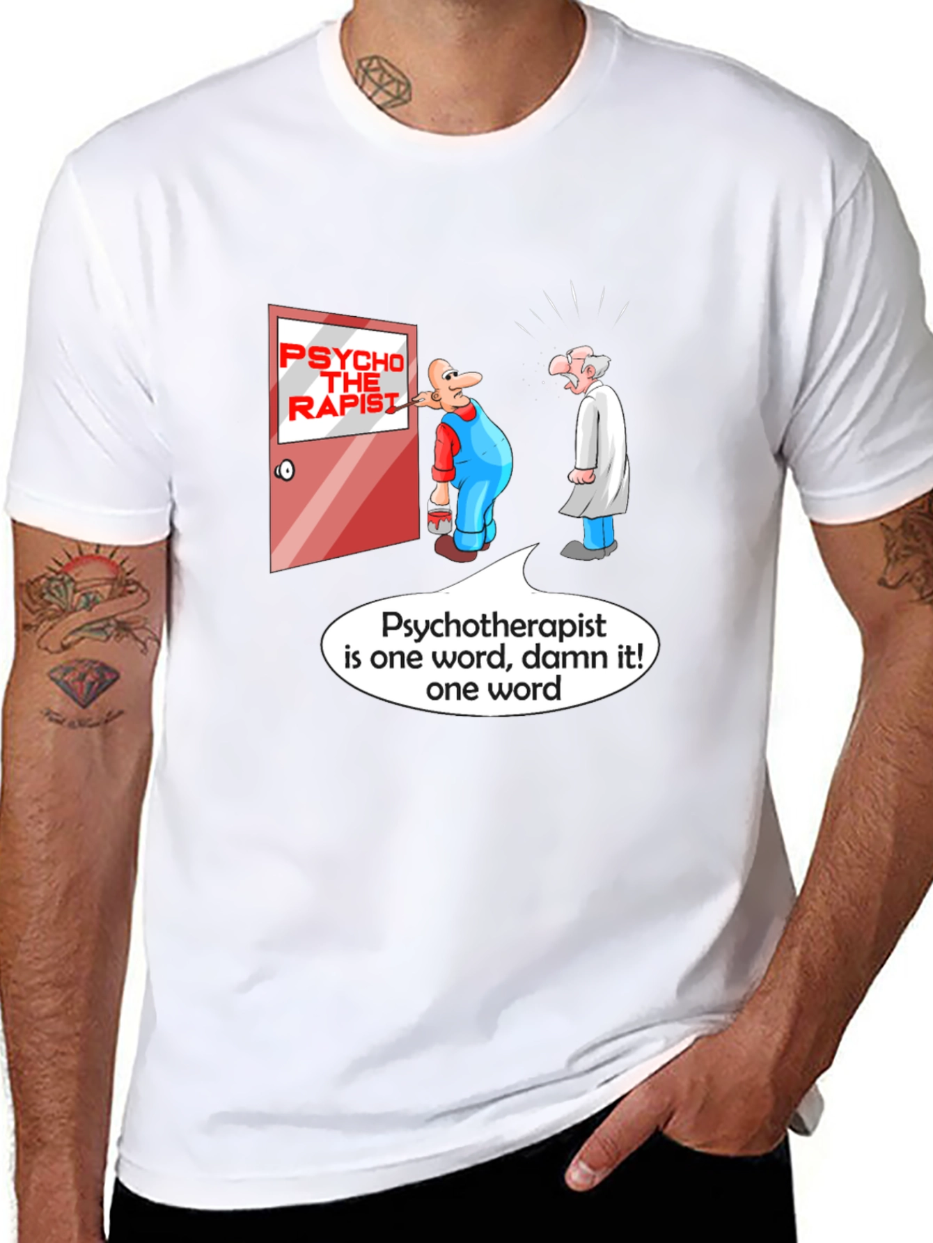Humorous Psychotherapist Cartoon T-Shirt