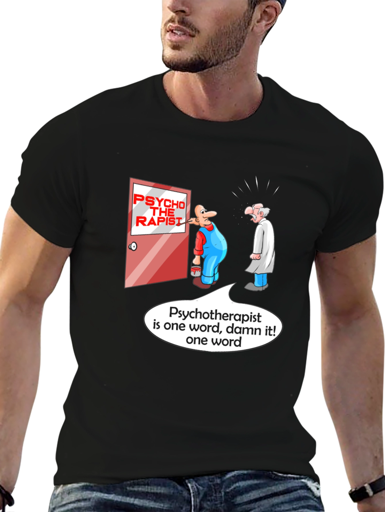 Humorous Psychotherapist Cartoon T-Shirt