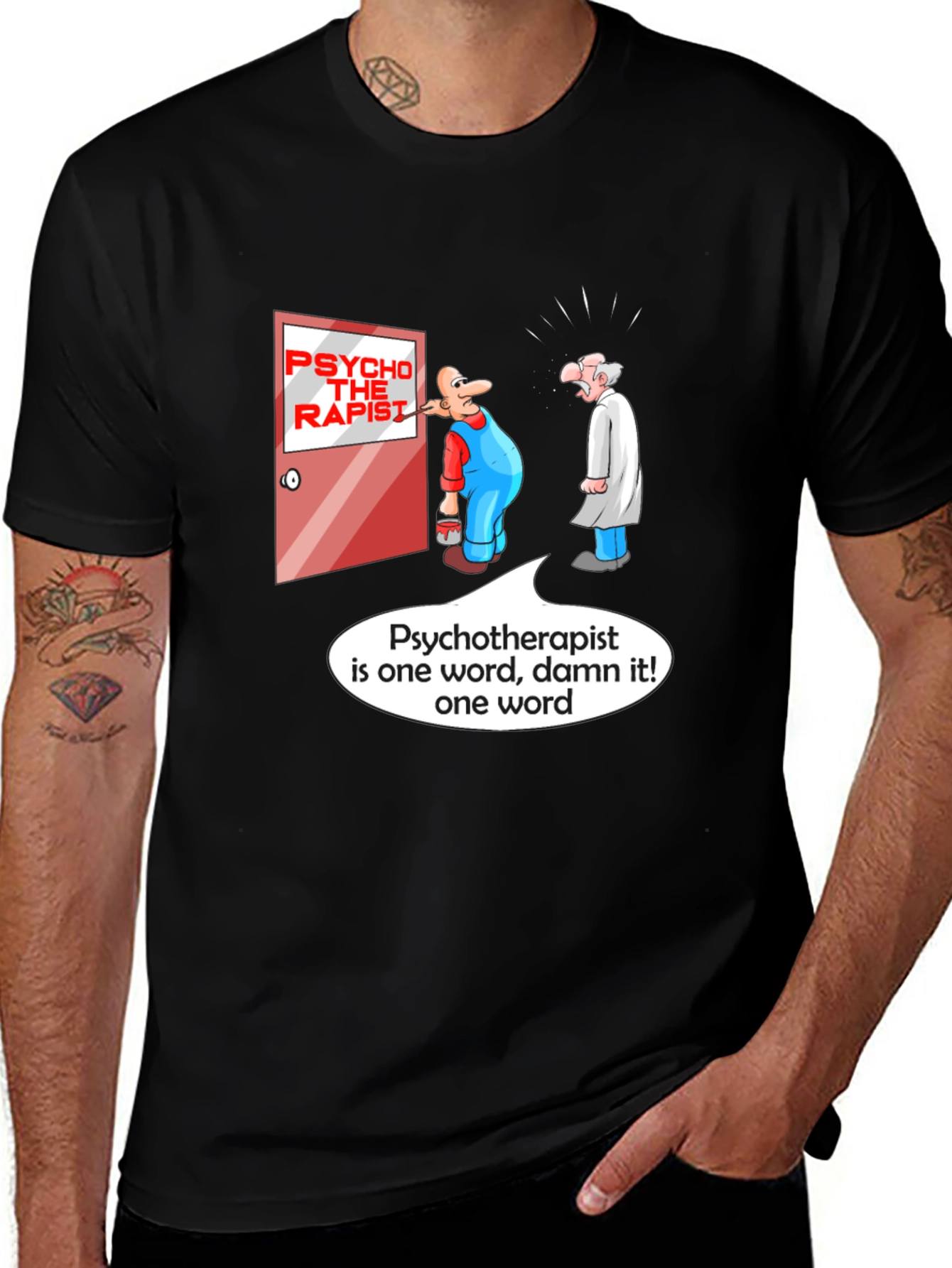 Humorous Psychotherapist Cartoon T-Shirt