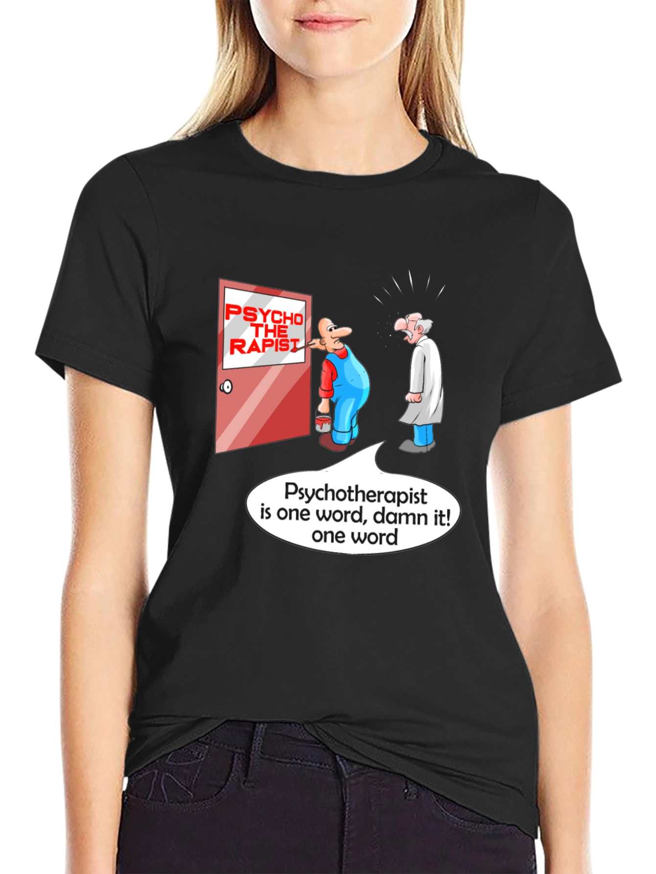 Humorous Psychotherapist Cartoon T-Shirt