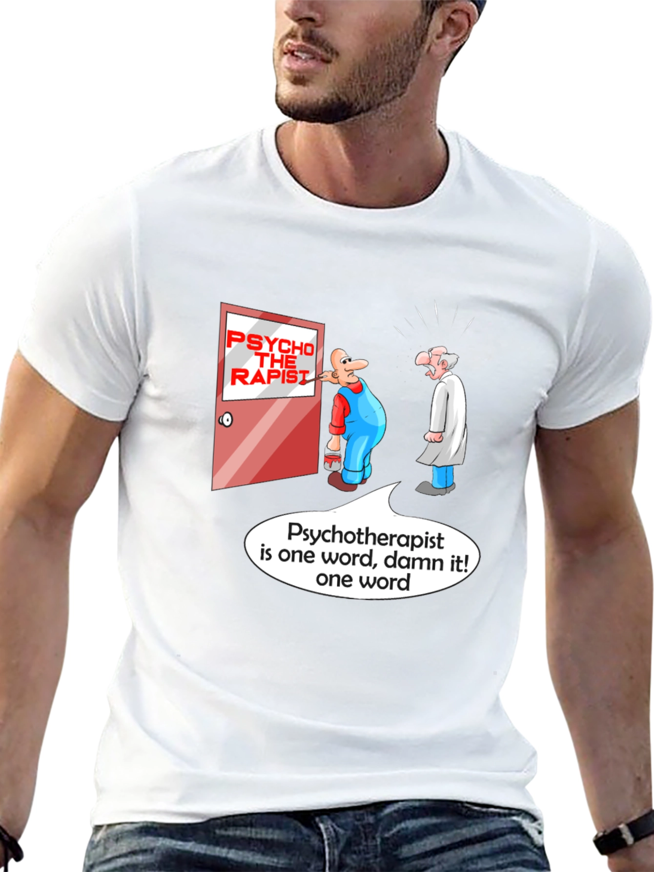 Humorous Psychotherapist Cartoon T-Shirt