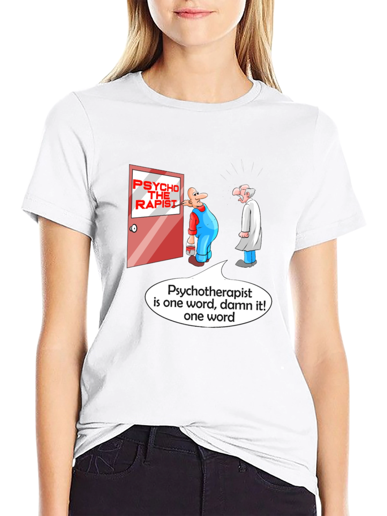 Humorous Psychotherapist Cartoon T-Shirt