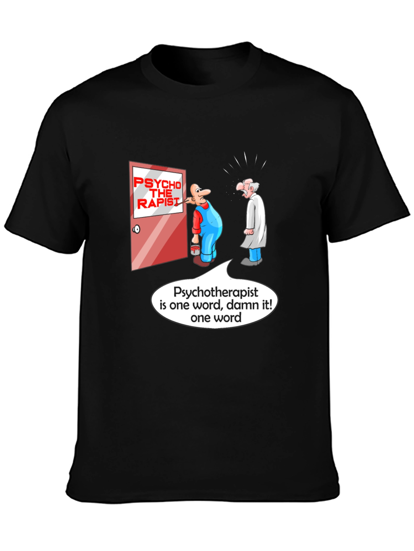 Humorous Psychotherapist Cartoon T-Shirt